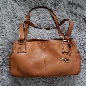 FOSSIL Chestnut Genuine Leather Shoulder Bag